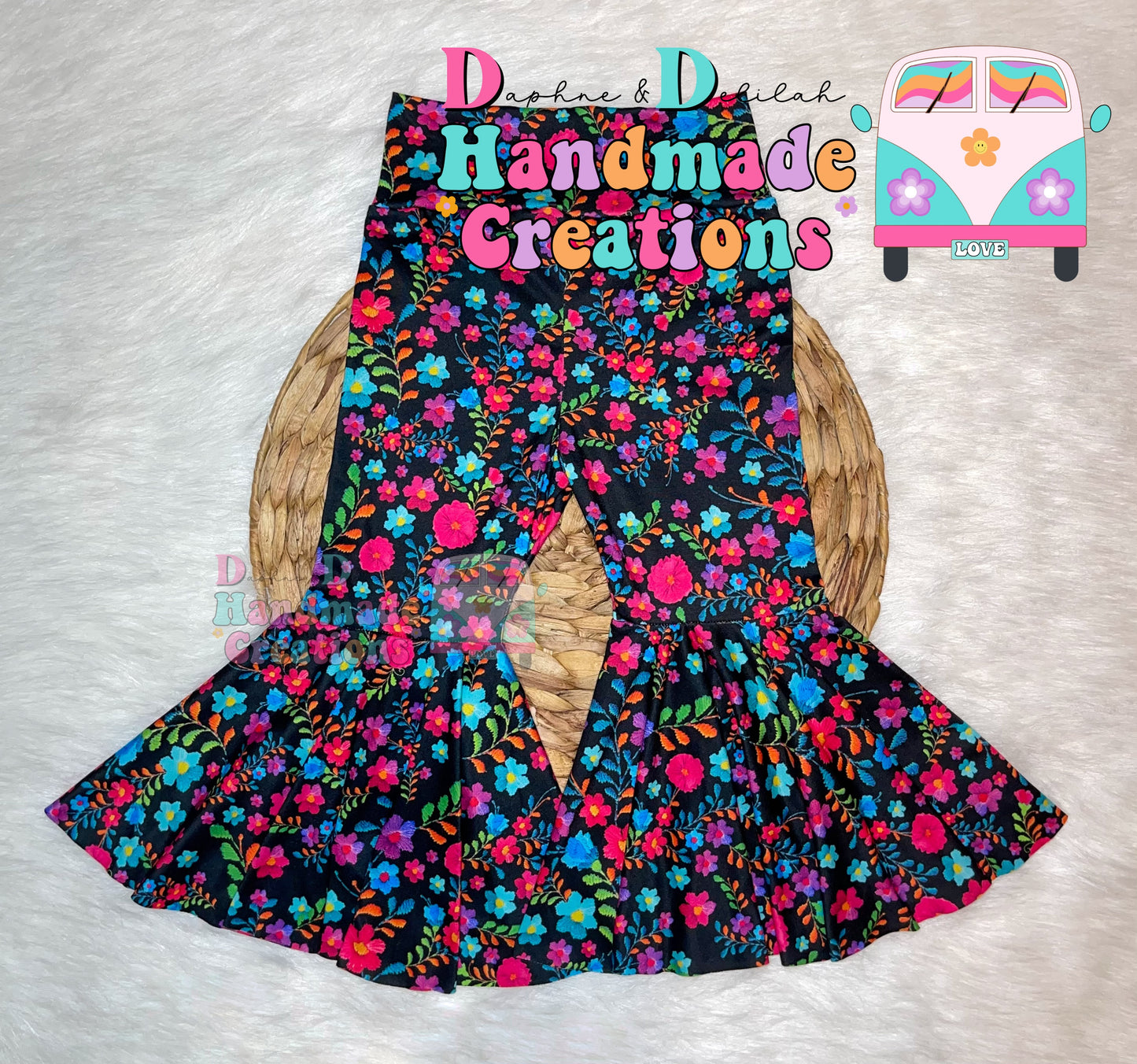 Mexican Floral Bell Bottoms