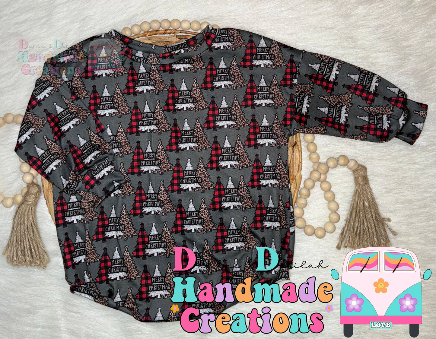 Christmas Trees Oversized Rompers