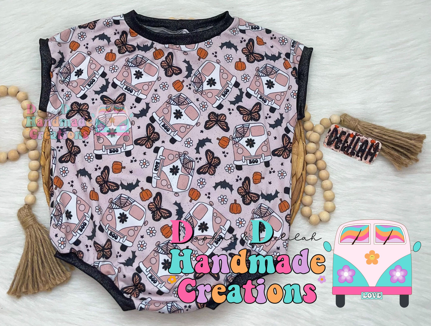 Spooky Mini Van SS Oversized Romper