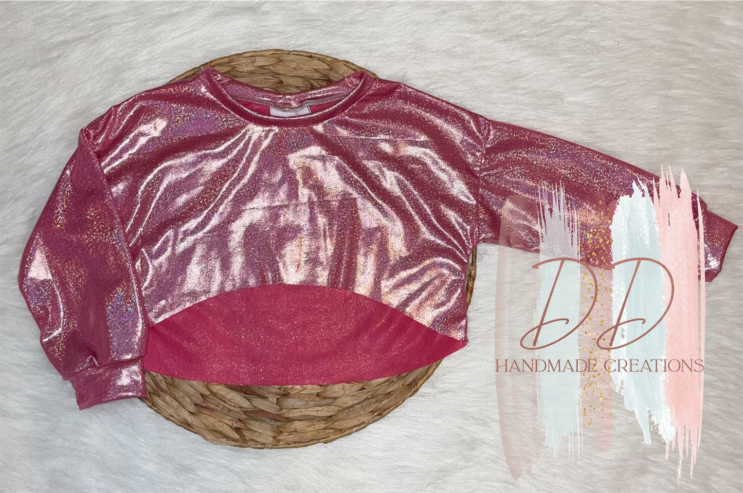 Pink Holo Long Sleeve Honey Top