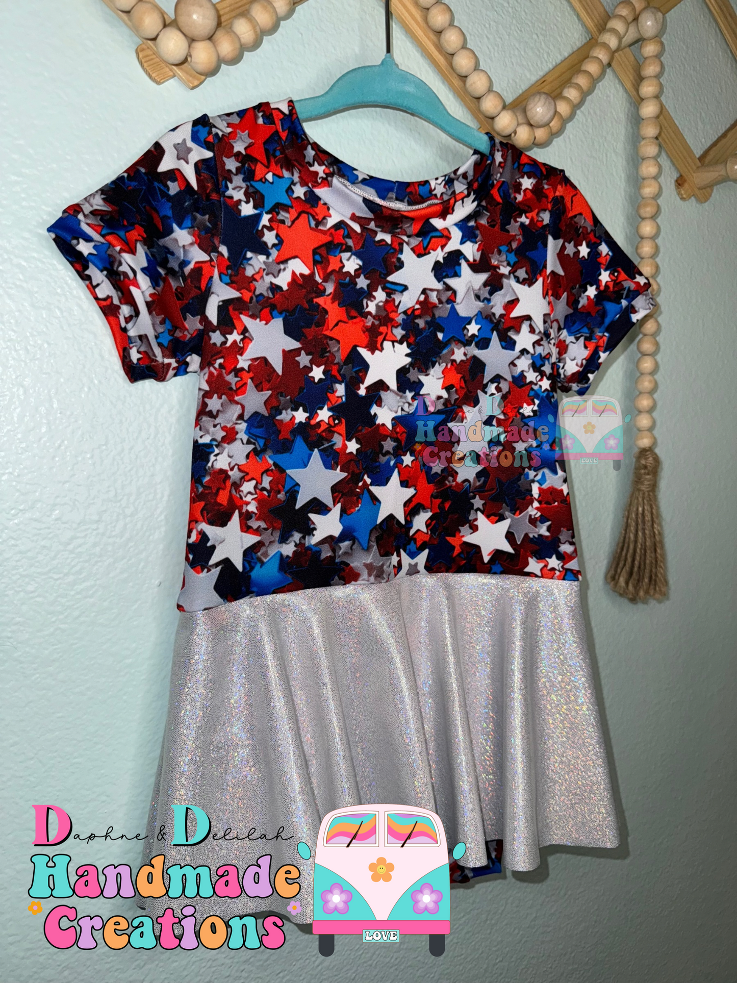 Red, White & Blue Stars with Holo Skirt