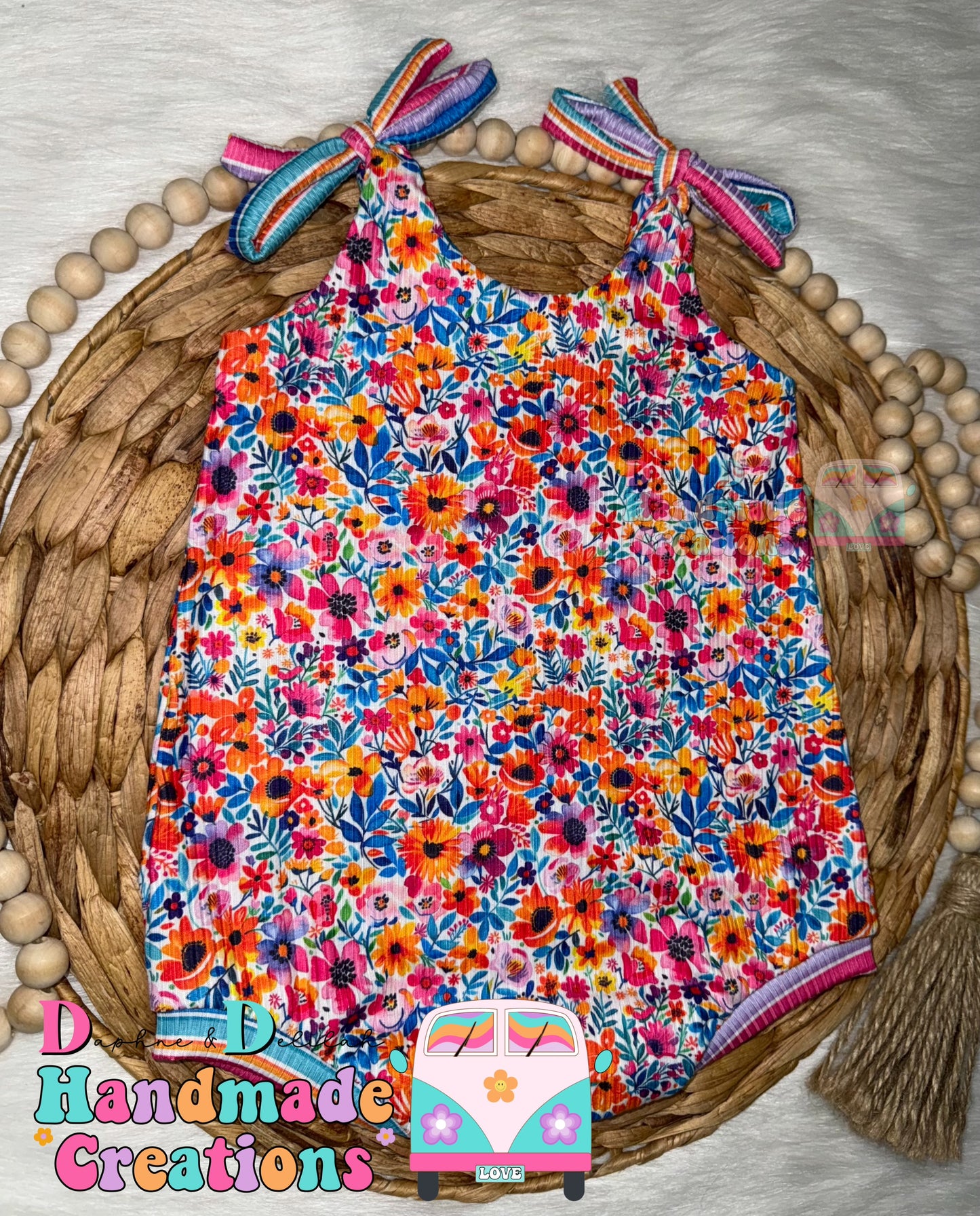 Bright Floral Camila Tie Strap Bubble
