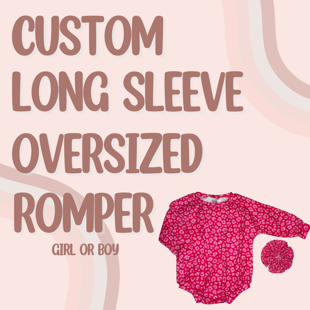 CUSTOM LONG SLEEVE OVERSIZED ROMPER