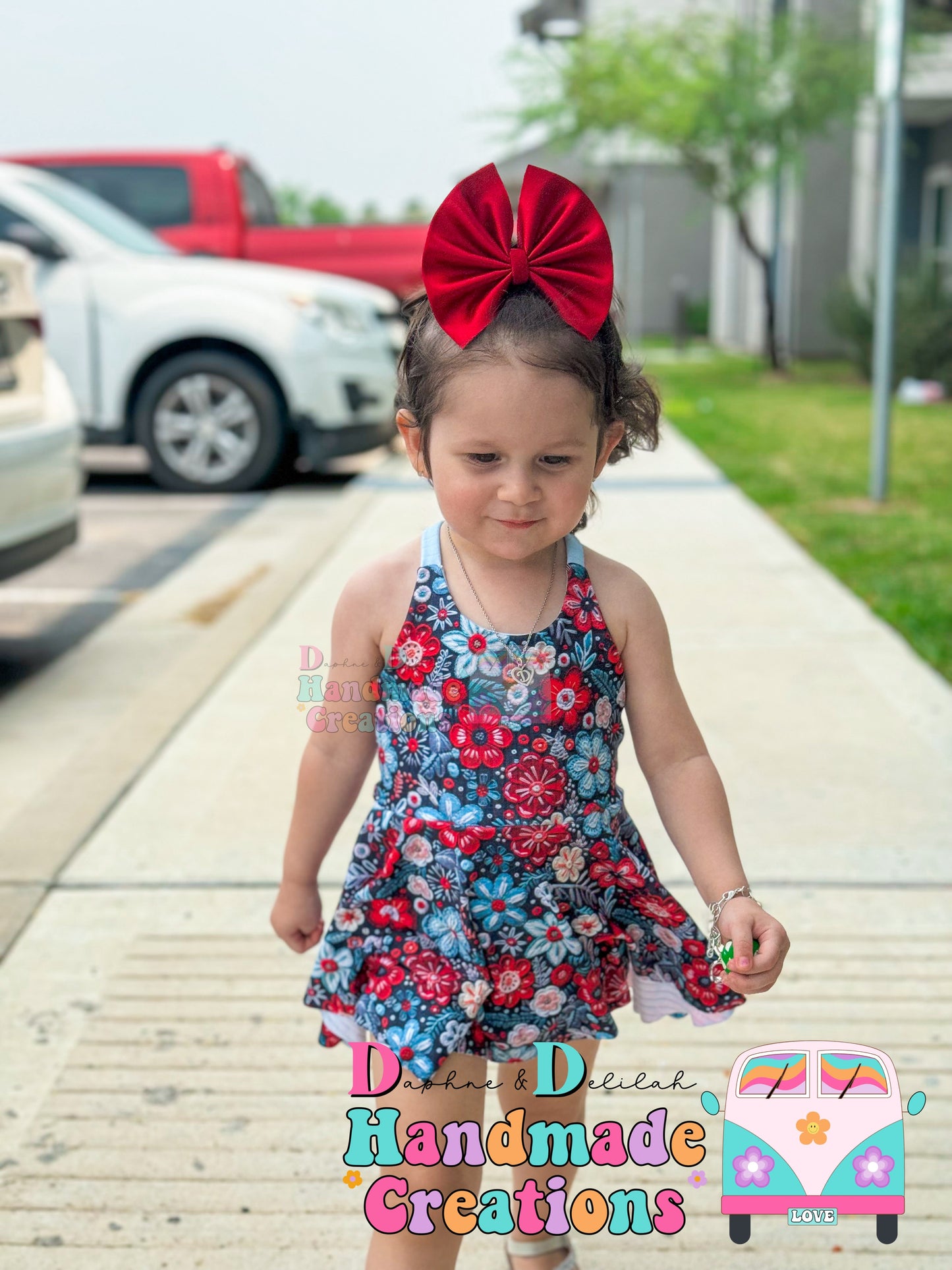 Embroidered Floral Brielle Crossback Skirted Bodysuit