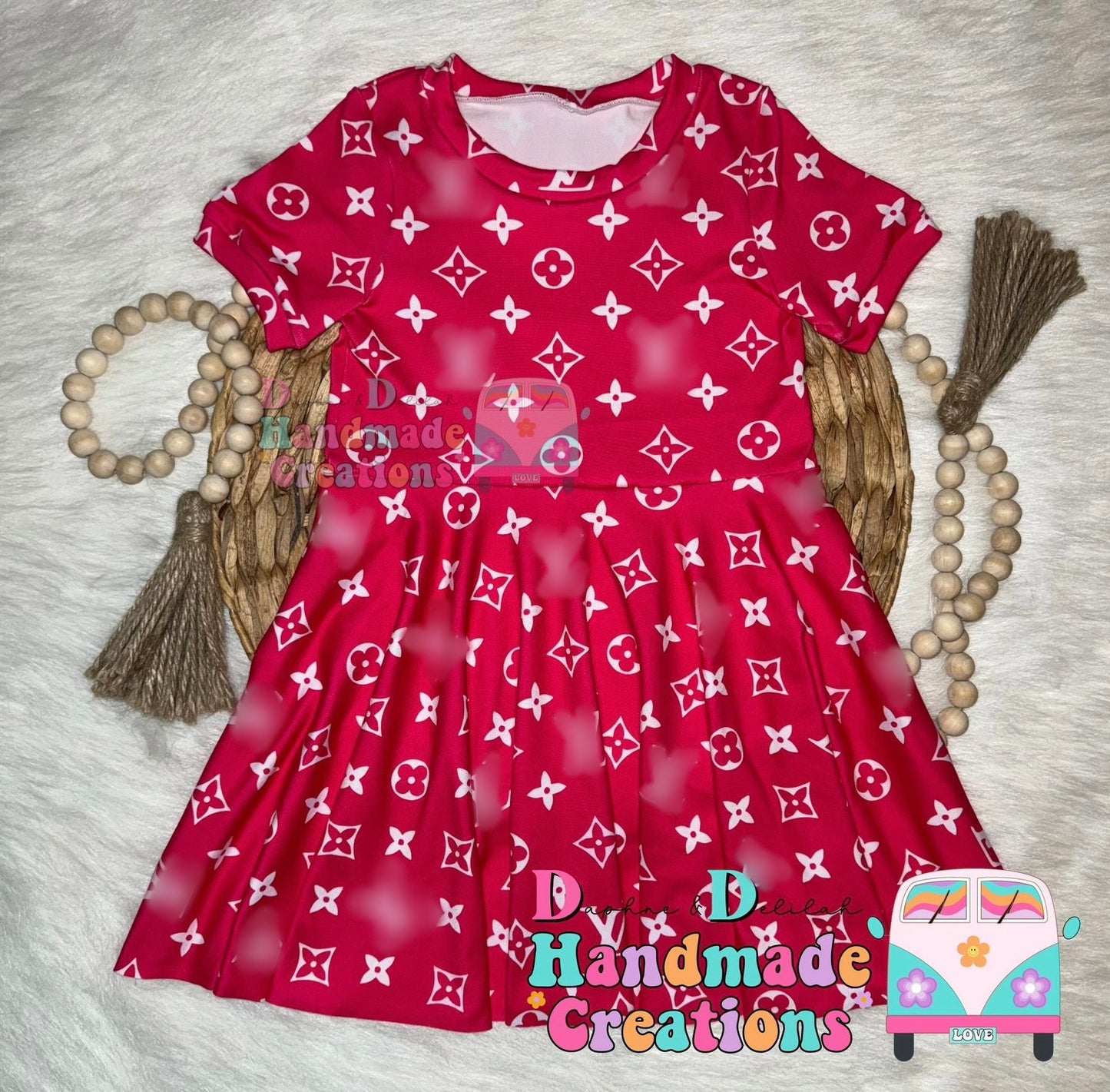 L-V Pink Twirl Dresses