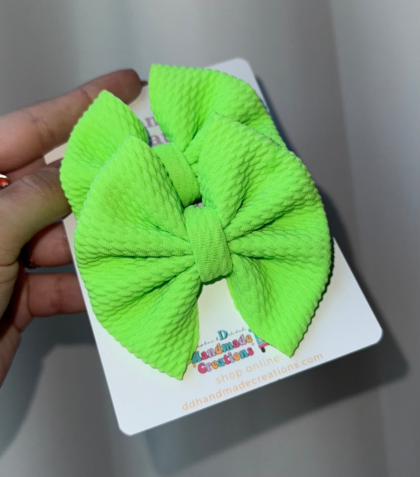 3in Neon Green Clip Piggies