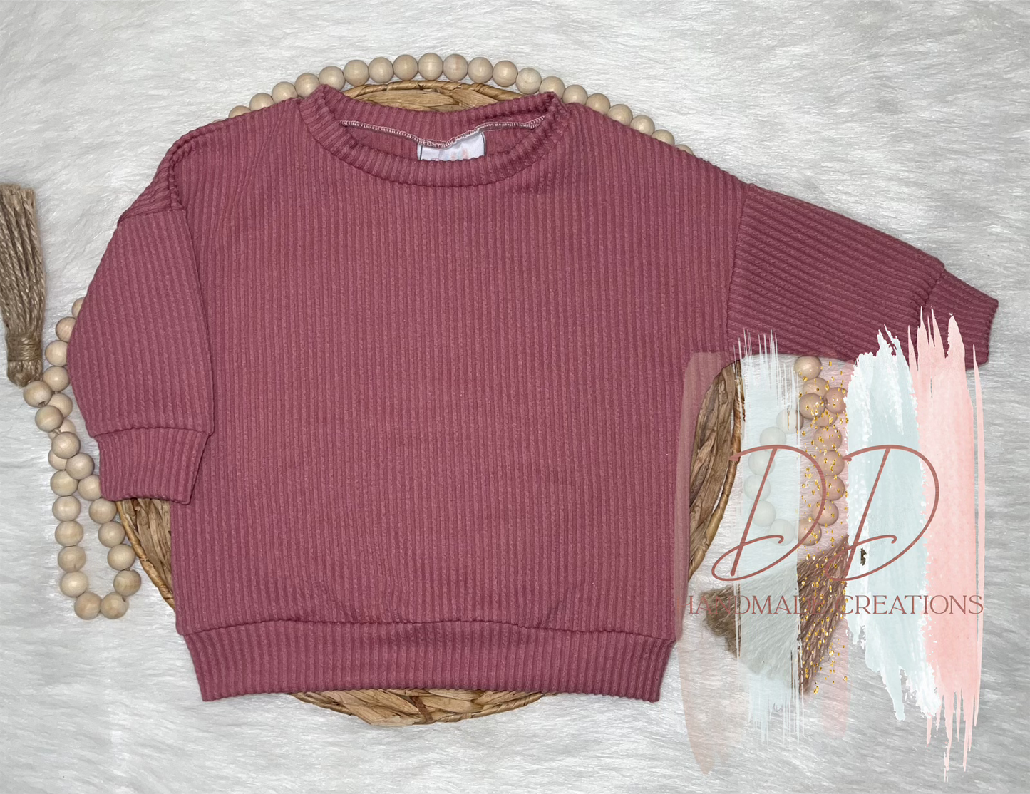 Mauve Long Sleeve Dolman Cord