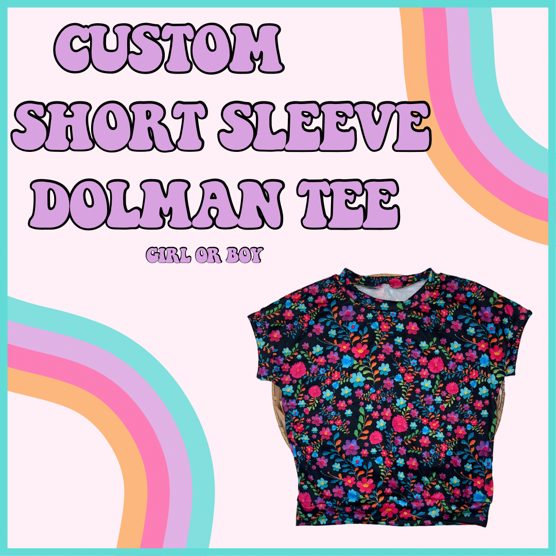 CUSTOM SHORT SLEEVE DOLMAN TEE