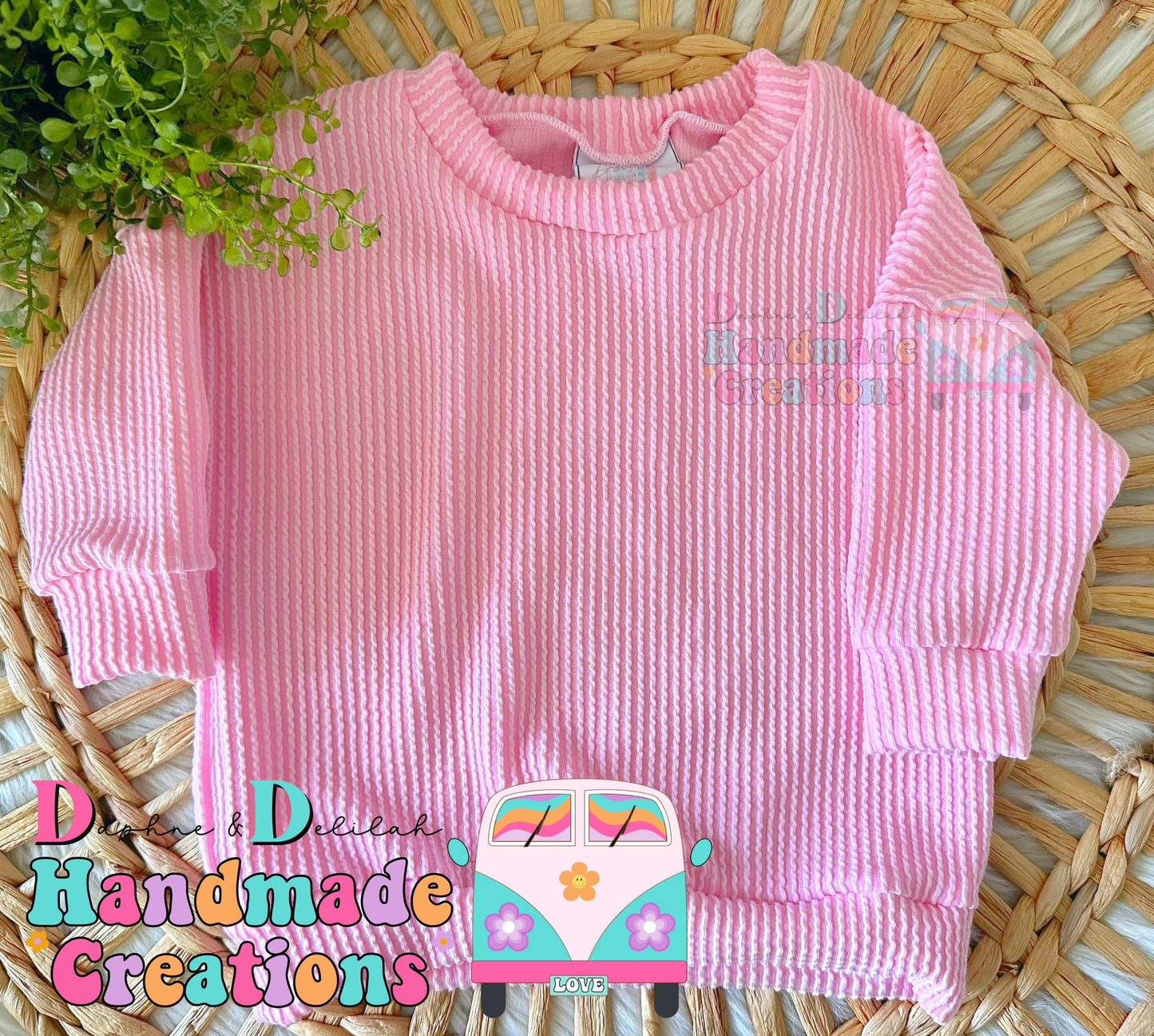 New Pink Long Sleeve Dolman Cord