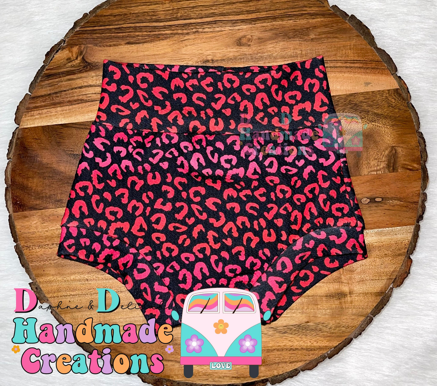 Black, Pink & Red Cheetah Bummies