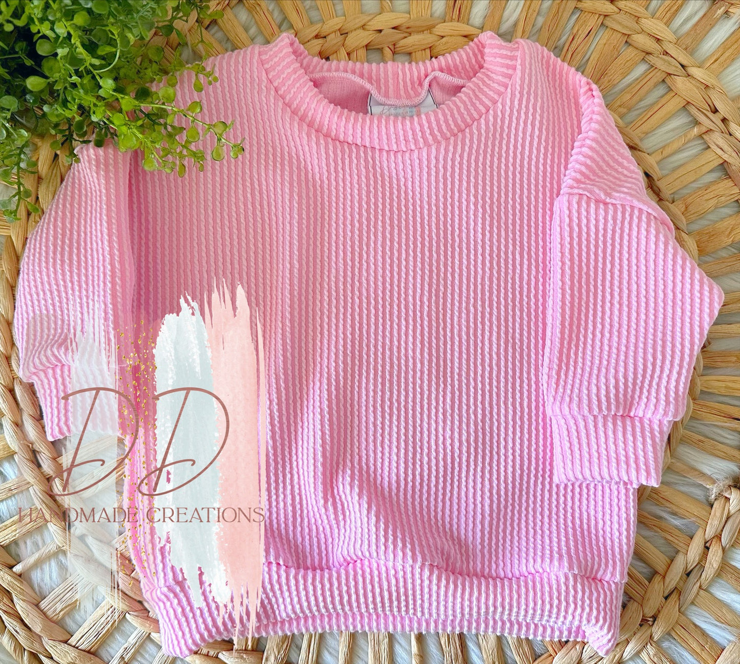 New Pink Long Sleeve Dolman Cord