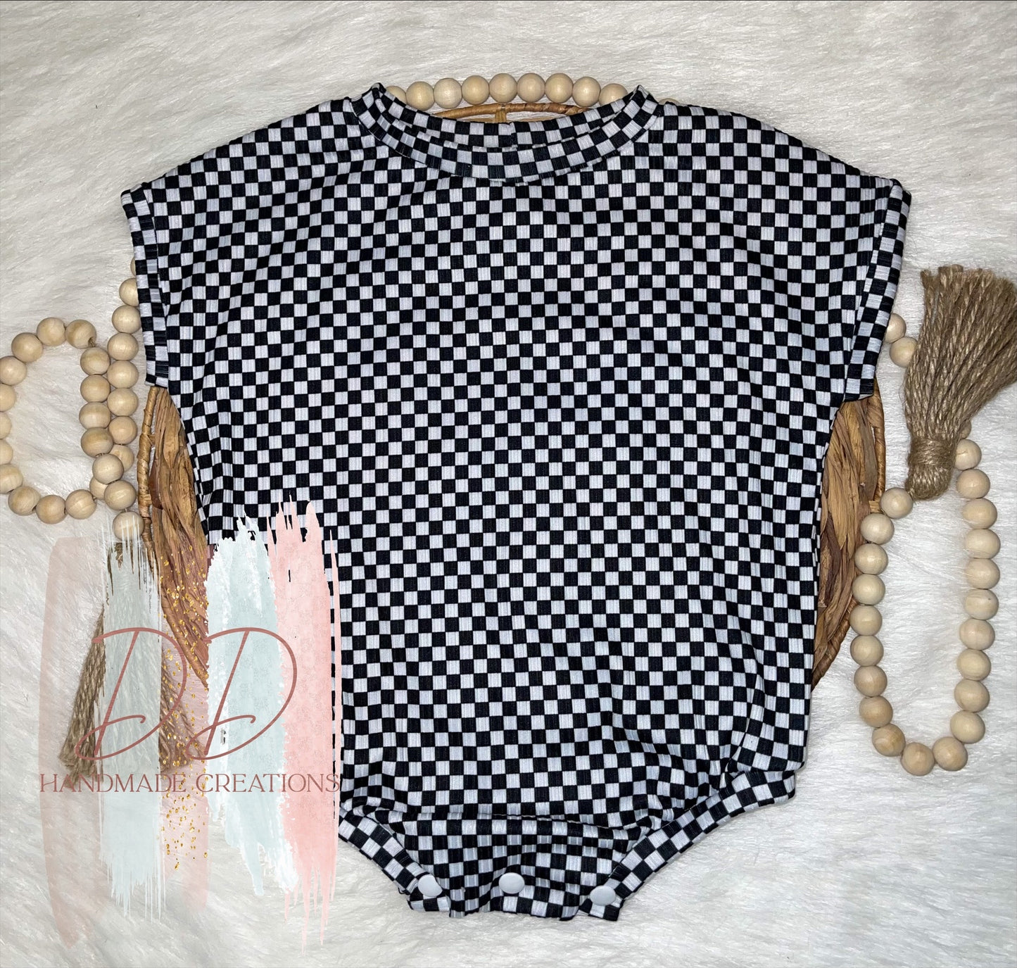 Classic Checkered Oversized Rompers