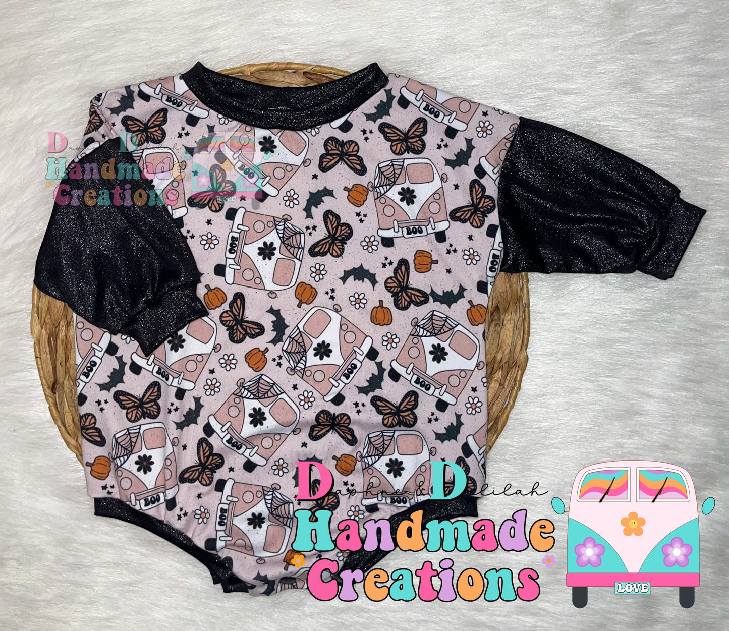 Spooky Mini Van LS Oversized Romper