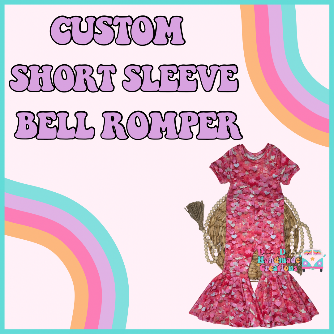 CUSTOM SHORT SLEEVE BELL ROMPER