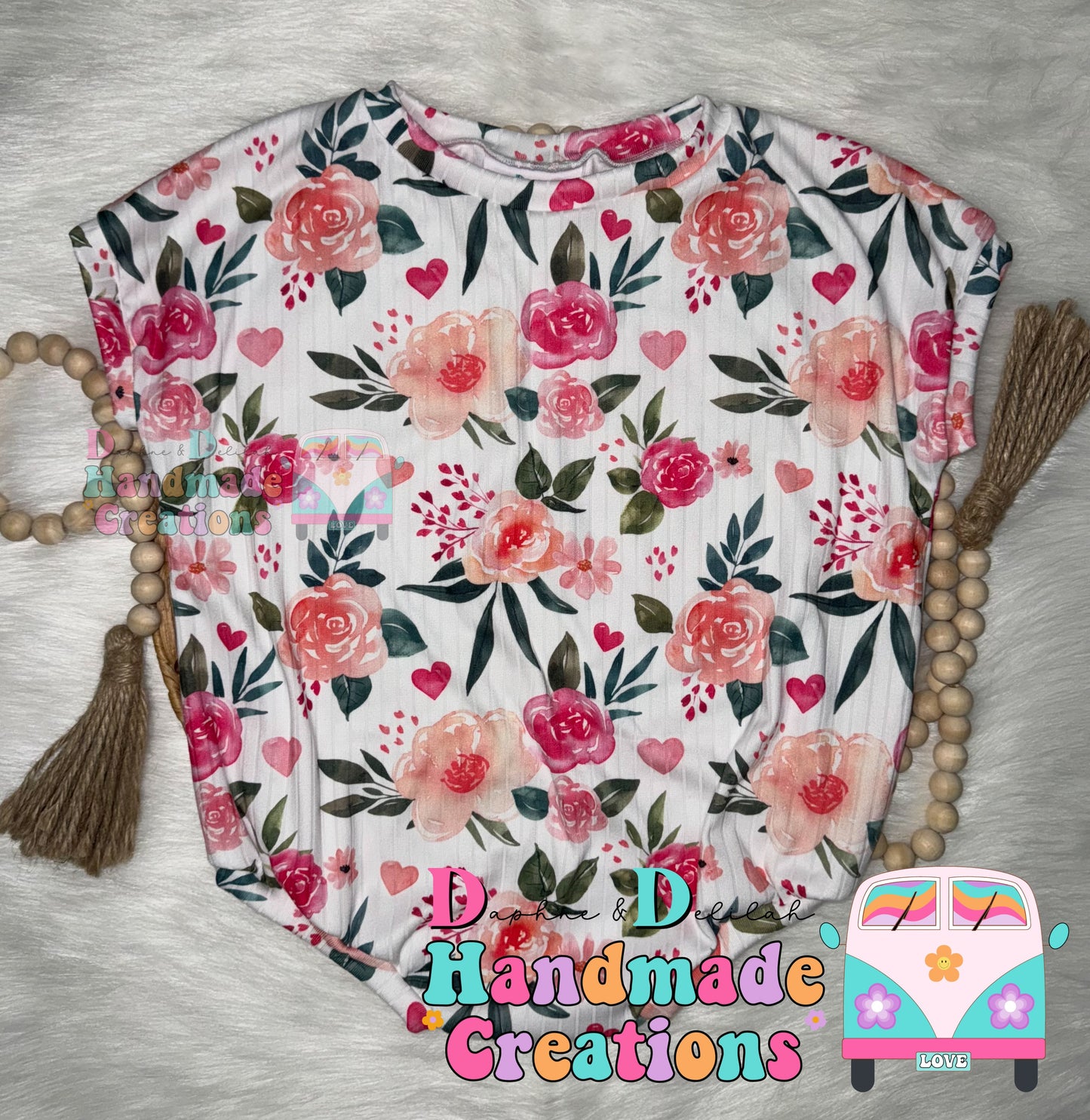 Pink Floral Oversized Rompers