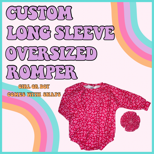 CUSTOM LONG SLEEVE OVERSIZED ROMPER