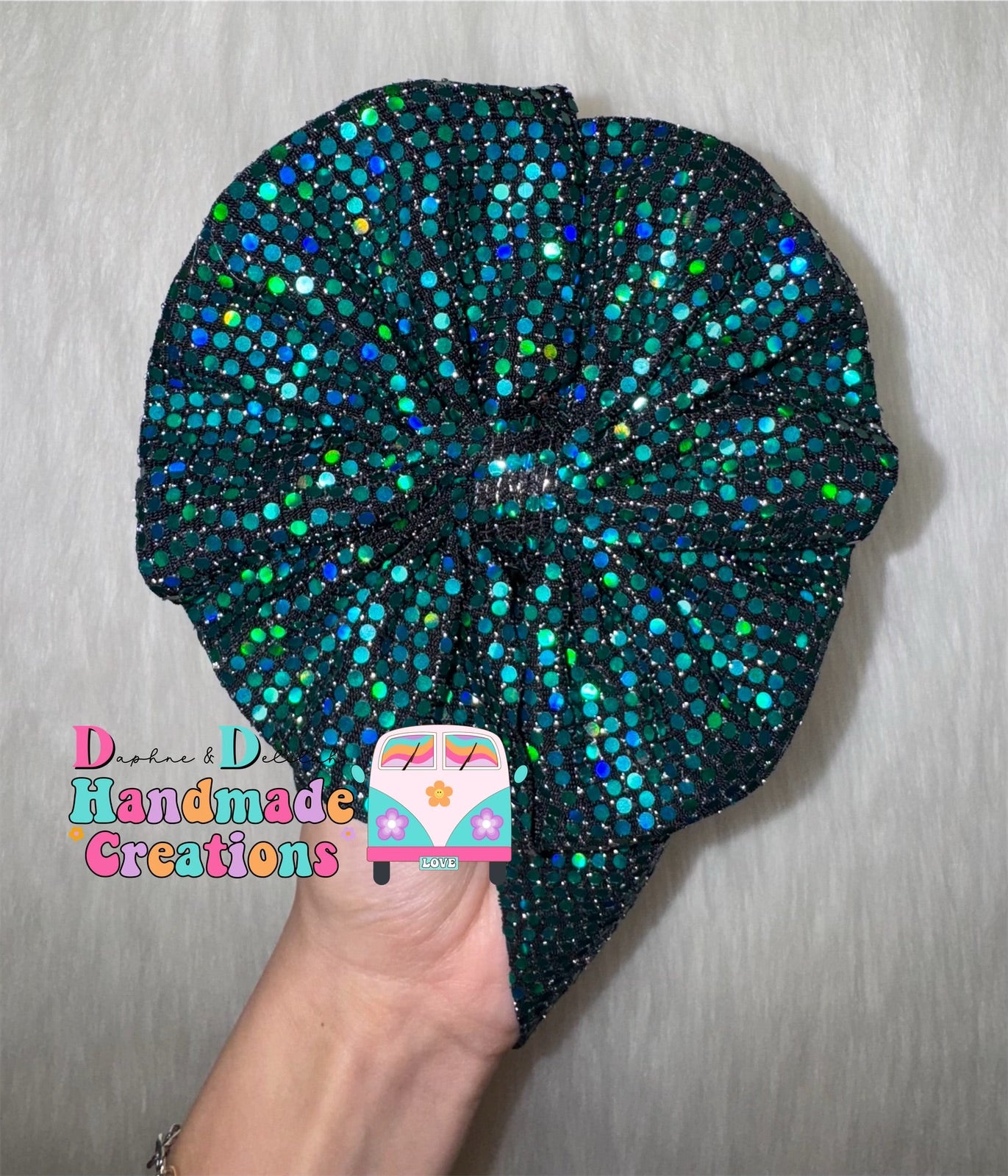 Turquoise/Green Sequin Mirror