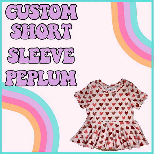 CUSTOM SHORT SLEEVE PEPLUM