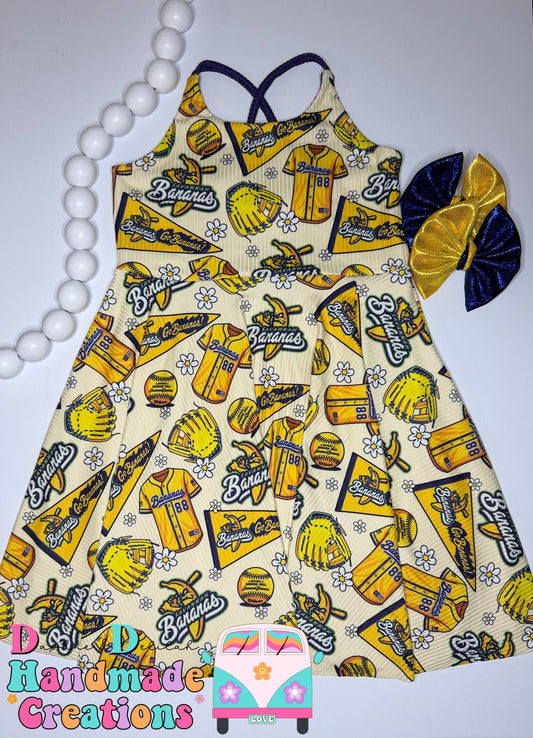 Savannah Bananas Cross Back Brielle Dress