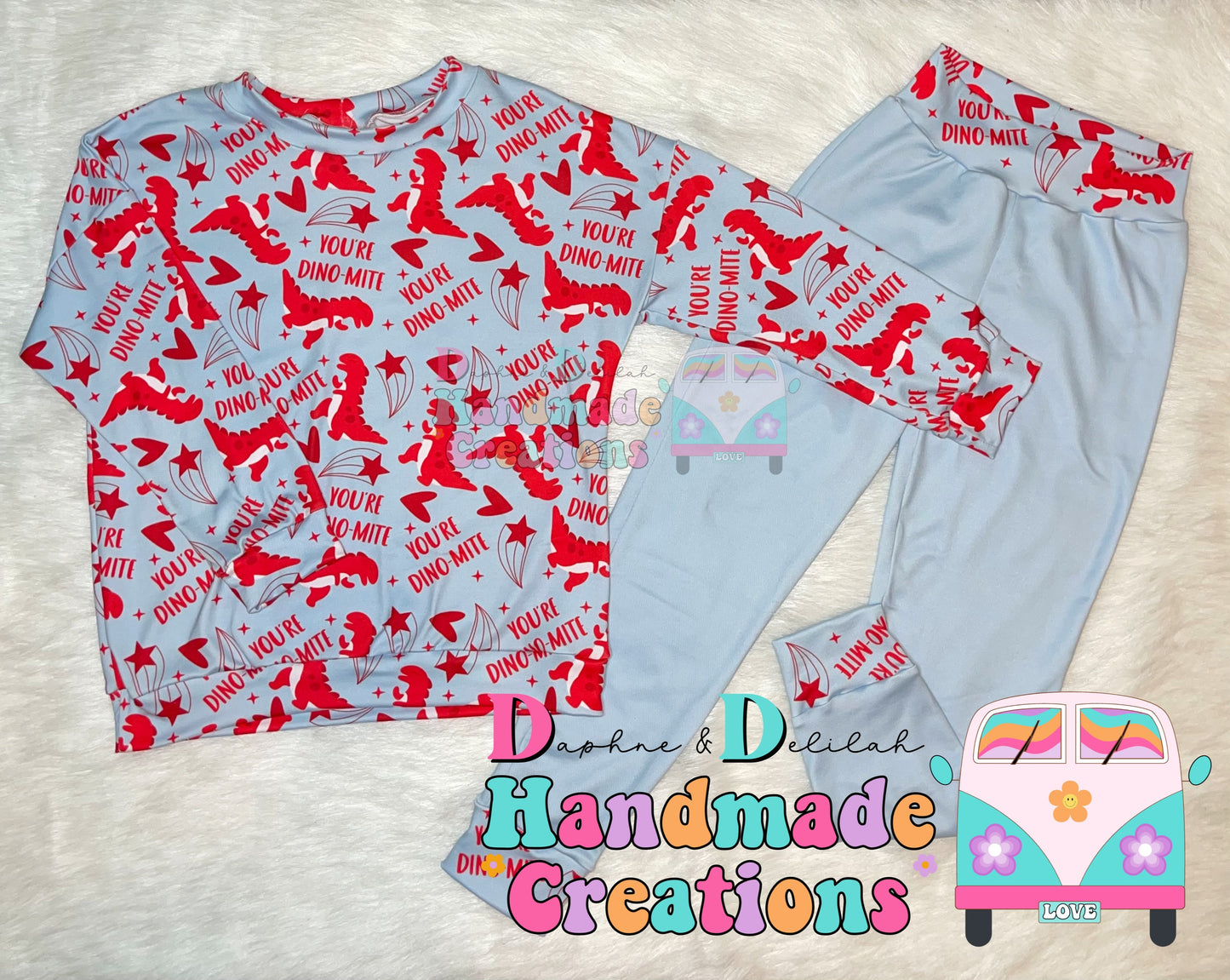 Red Boy Dino Dolman & Jogger Set (Or Individual)