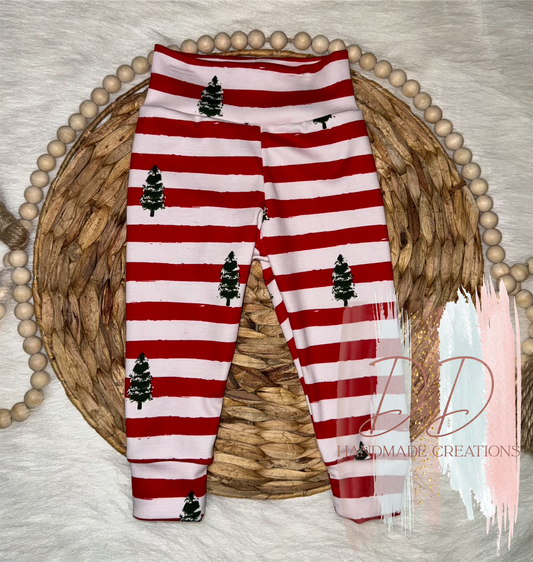 Striped Christmas Tree Leggings (2T)