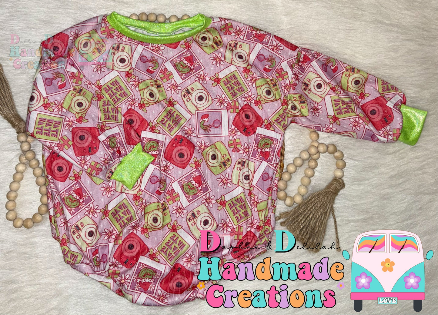 Polaroid Green Guy Oversized Rompers