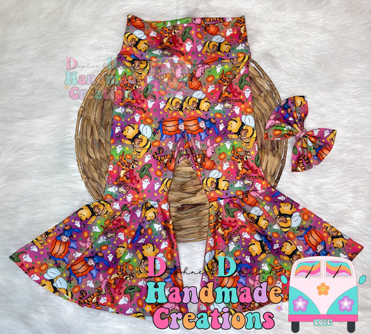 Colorful Pooh Bell Bottoms