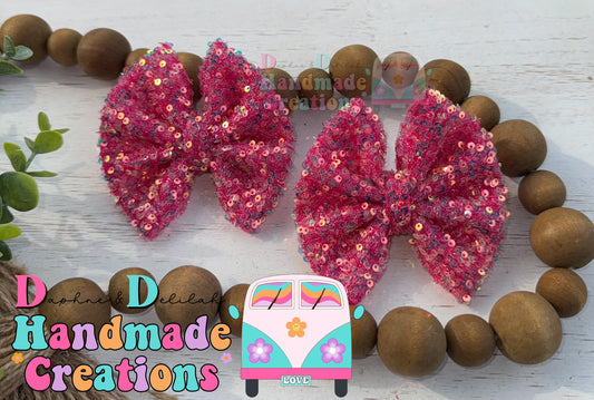 Hot Pink Mini Sequins
