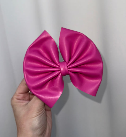5in Clip Pink Pleather