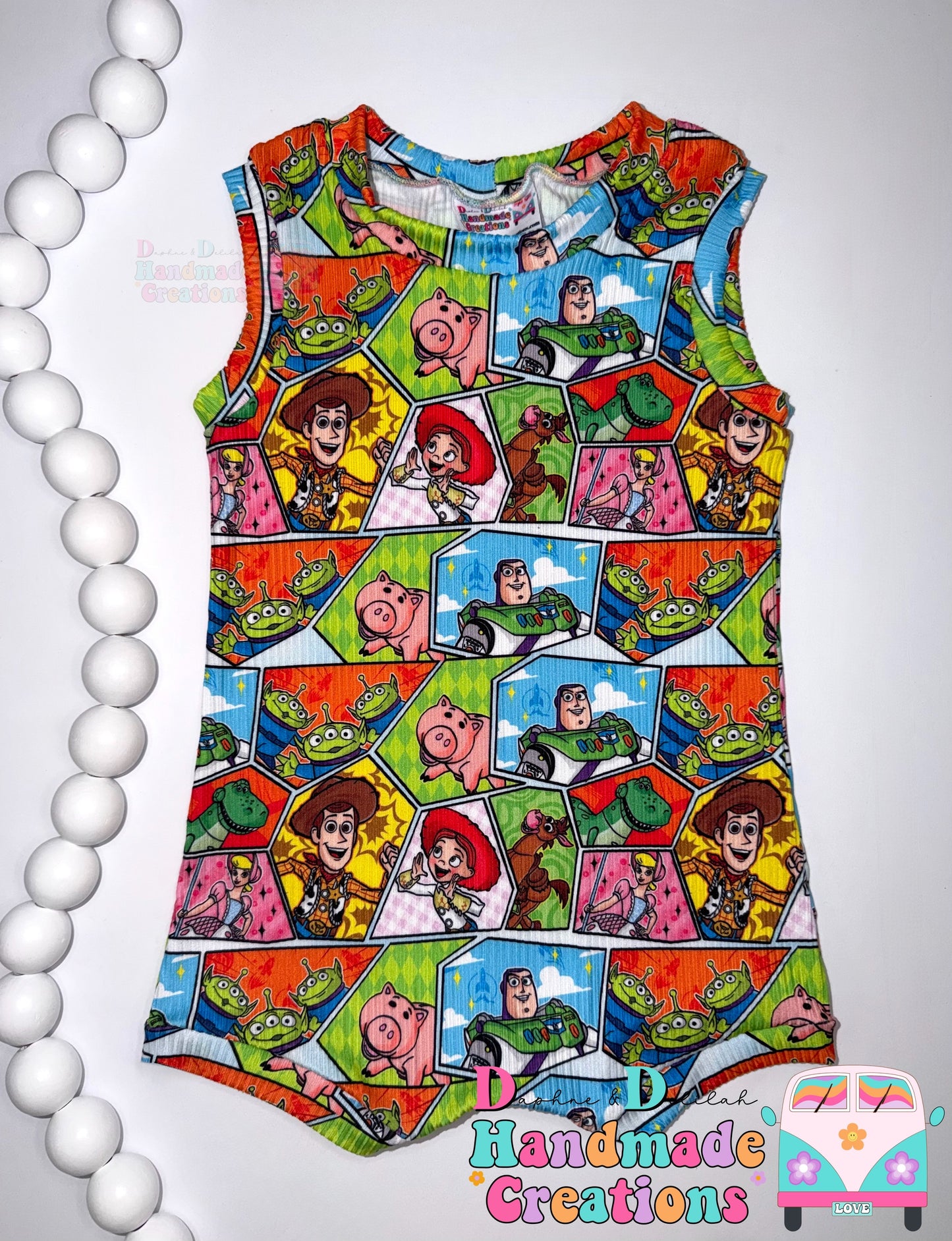TS Collage Tank Romper