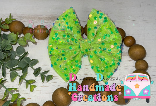Neon Green Sequins