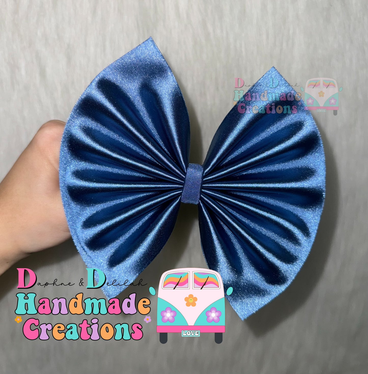 Denim Blue Satin