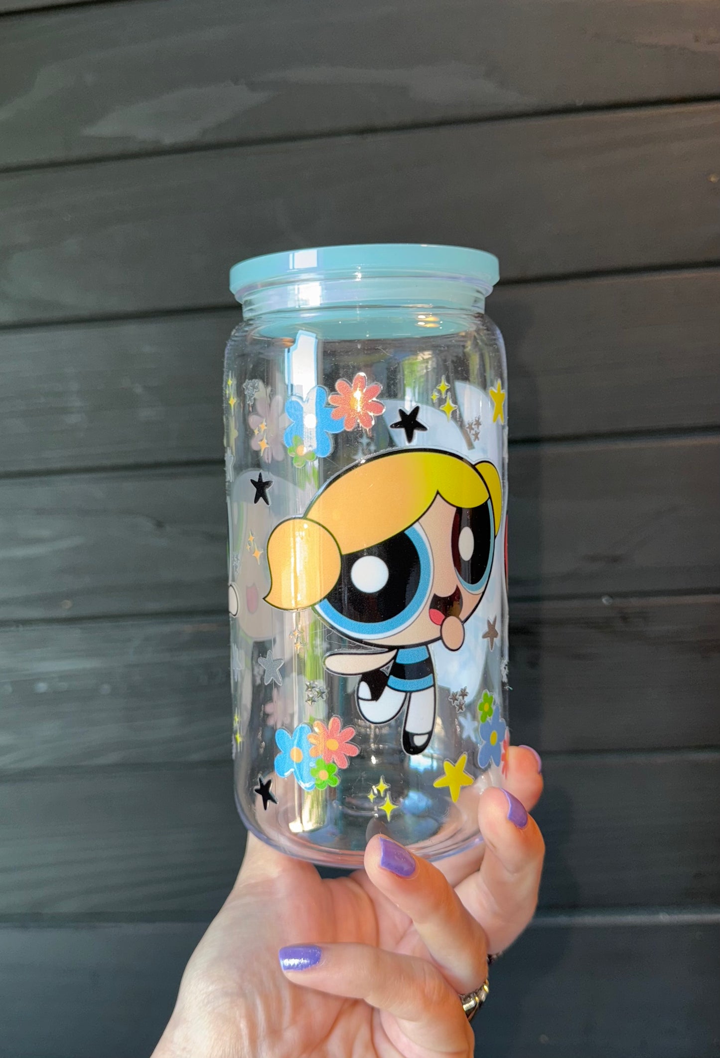 PPG Baby Blue Top Plastic Libby Cup