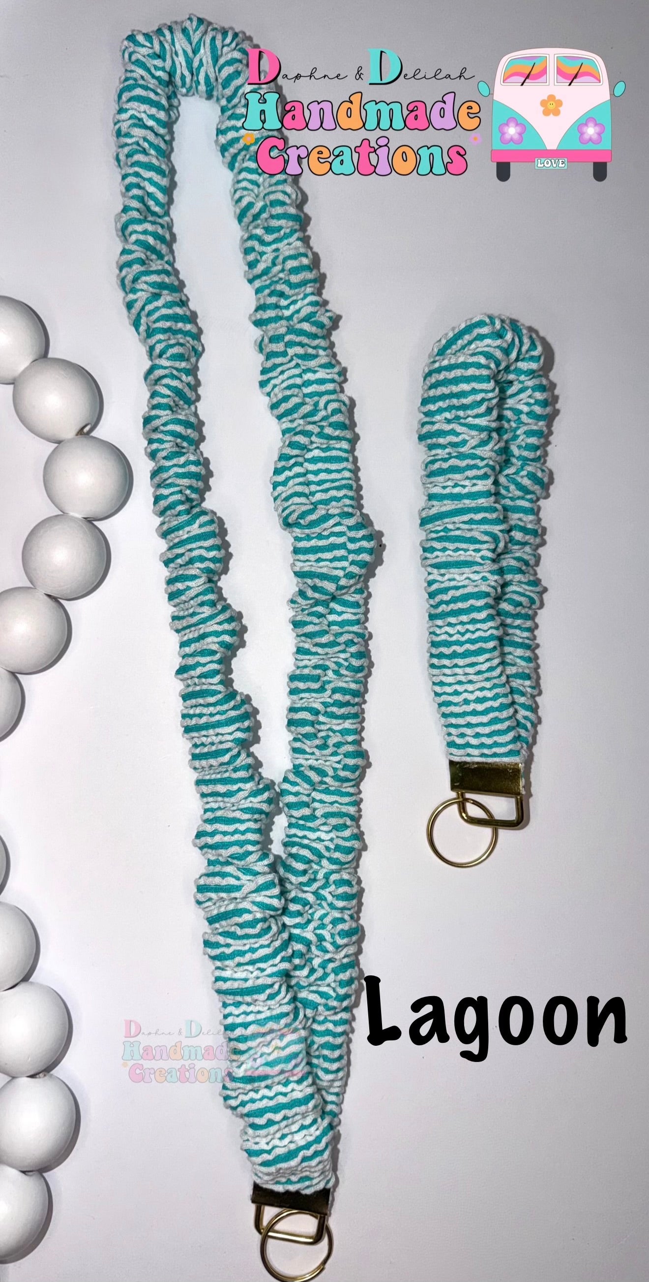 Scrunchie Lanyards & Keychain Wristlets (Many Colors)