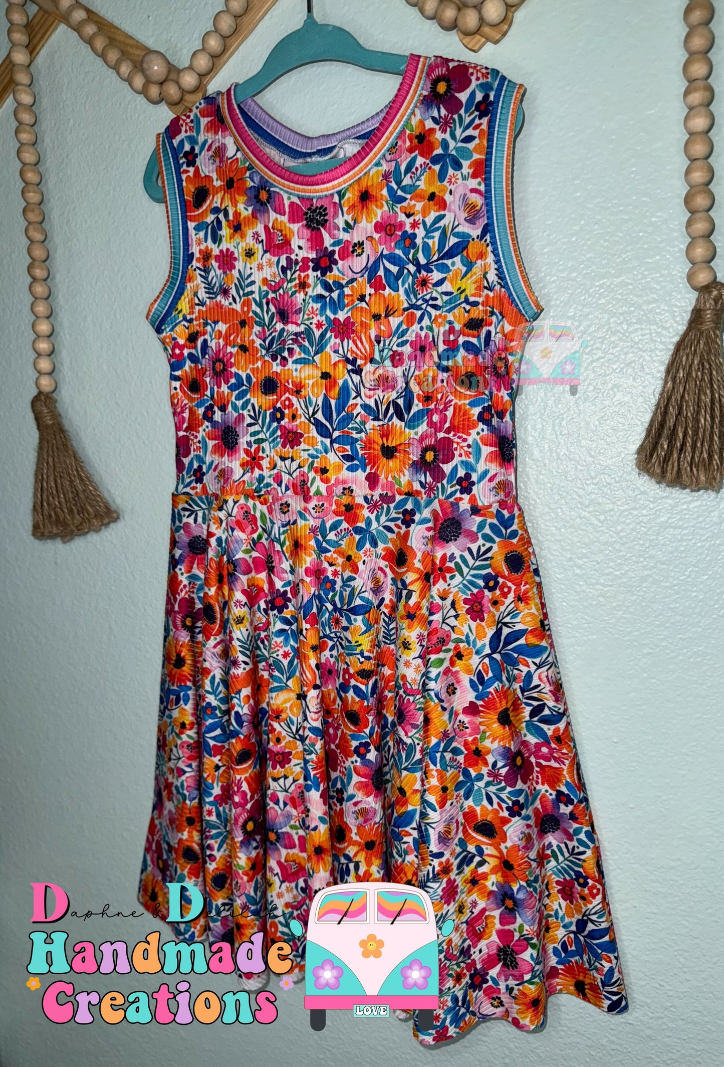 Bright Floral Twirl Dresses