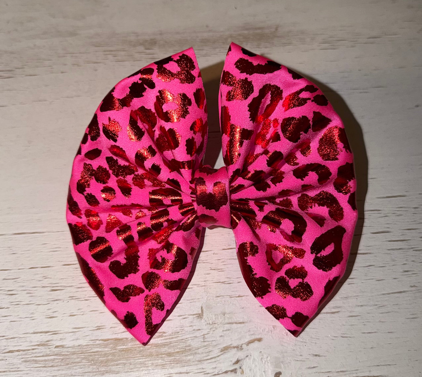 Hot Pink Metallic Leopard (Nylon or Clip)