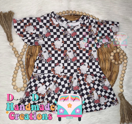 Groovy Checkered Ghost Peplums