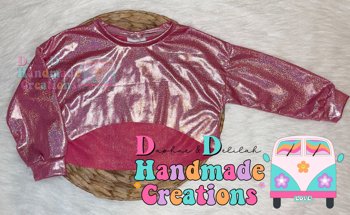 Pink Holo Long Sleeve Honey Top