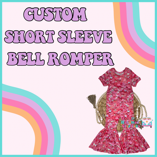 CUSTOM SHORT SLEEVE BELL ROMPER