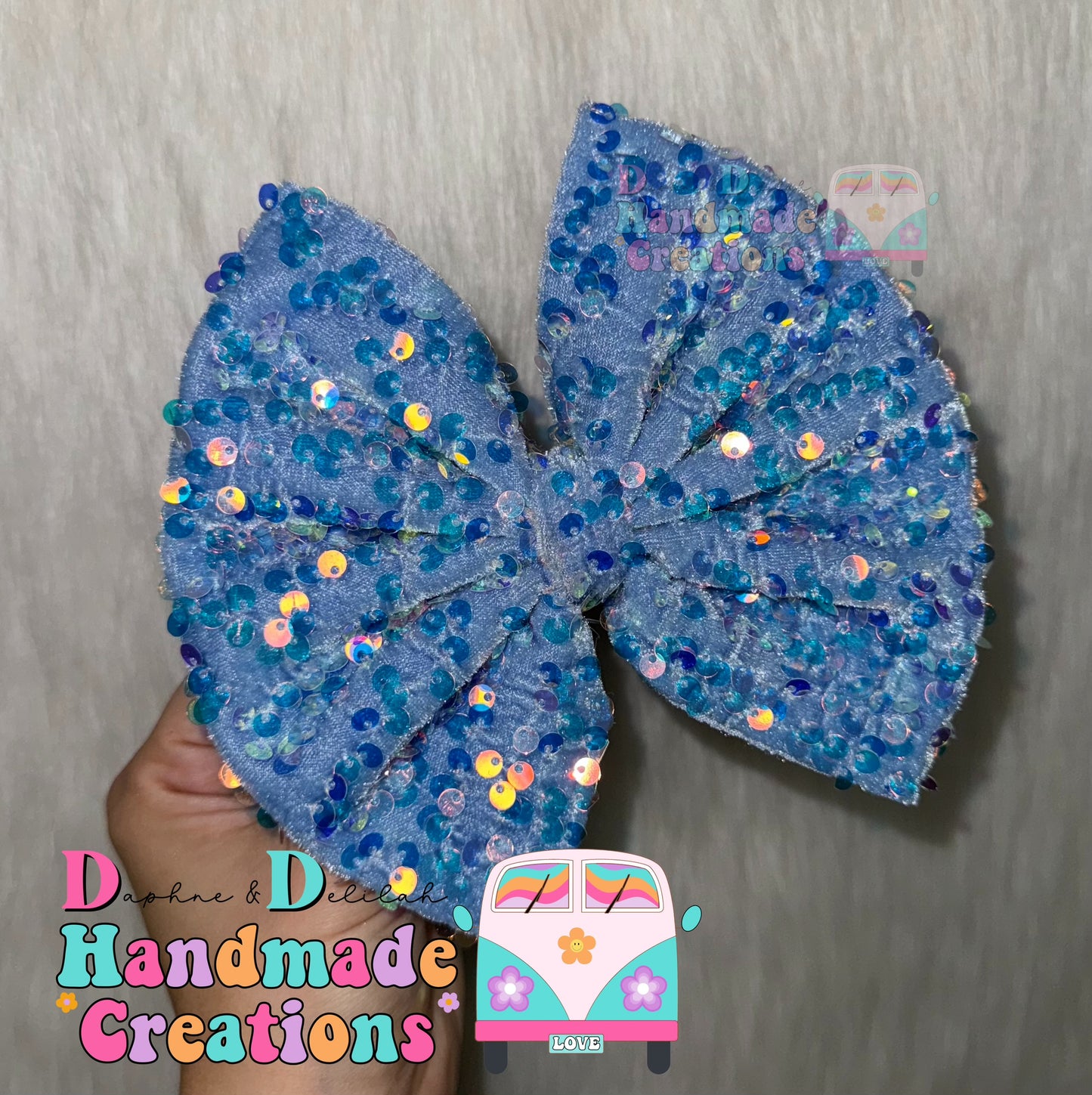 Light Blue Periwinkle Sequins