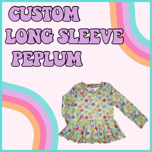 CUSTOM LONG SLEEVE PEPLUM