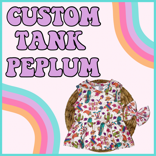 CUSTOM TANK PEPLUM